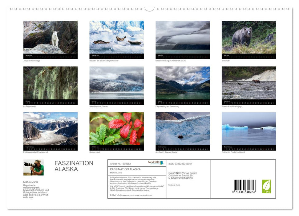 FASCINATION ALASKA Expedition through the Inside Passage (Calvendo Premium Wall Calendar 2024) 