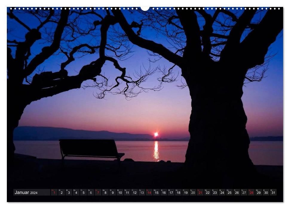 Bodensee zur blauen Stunde (CALVENDO Premium Wandkalender 2024)