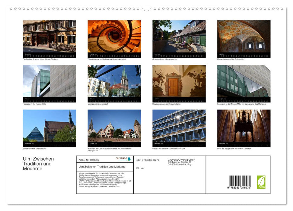 Ulm – Zwischen Tradition und Moderne (CALVENDO Premium Wandkalender 2024)