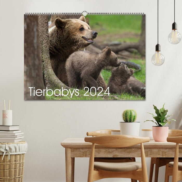 Tierbabys 2024 (CALVENDO Wandkalender 2024)