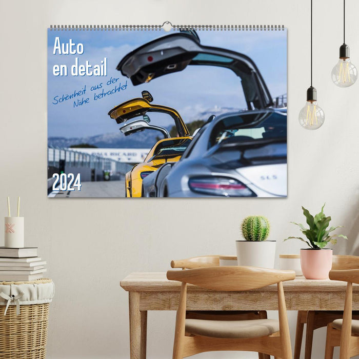 Voiture en détail (calendrier mural CALVENDO 2024) 