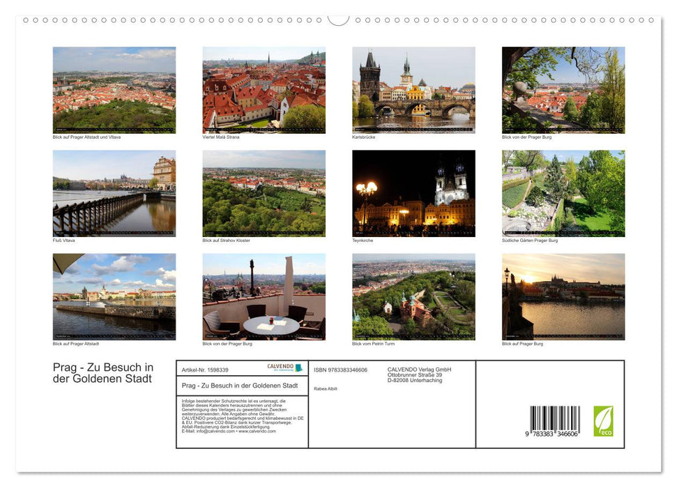 Prague - Visiting the Golden City (CALVENDO Premium Wall Calendar 2024) 