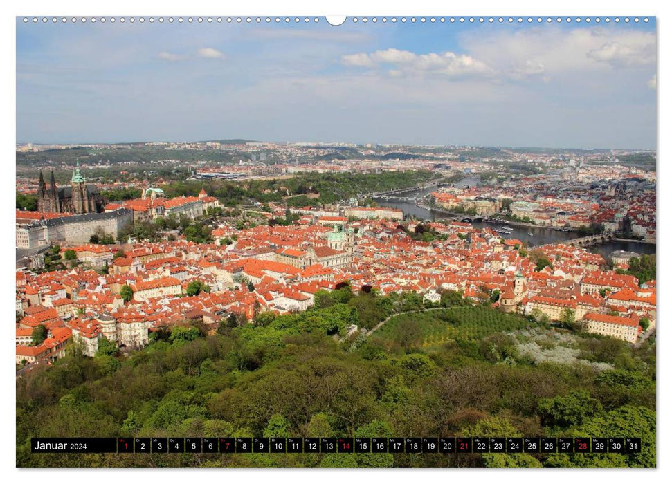 Prague – Visiter la ville dorée (Calvendo Premium Wall Calendar 2024) 