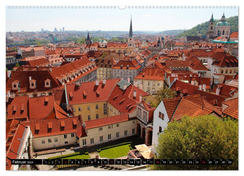 Prague - Visiting the Golden City (CALVENDO Premium Wall Calendar 2024) 