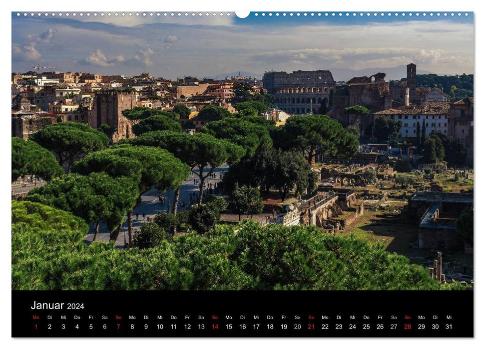 Rome - Impressions de la ville sur le Tibre (Calendrier mural CALVENDO Premium 2024) 