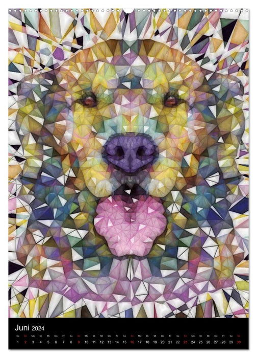 Abstract Animals - Low Polygon Art (CALVENDO Premium Wall Calendar 2024) 