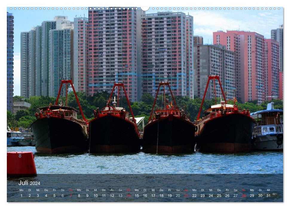 Colorful Hong Kong (CALVENDO Premium Wall Calendar 2024) 