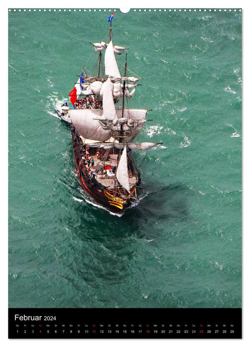 Sailing ships from back then (CALVENDO wall calendar 2024) 