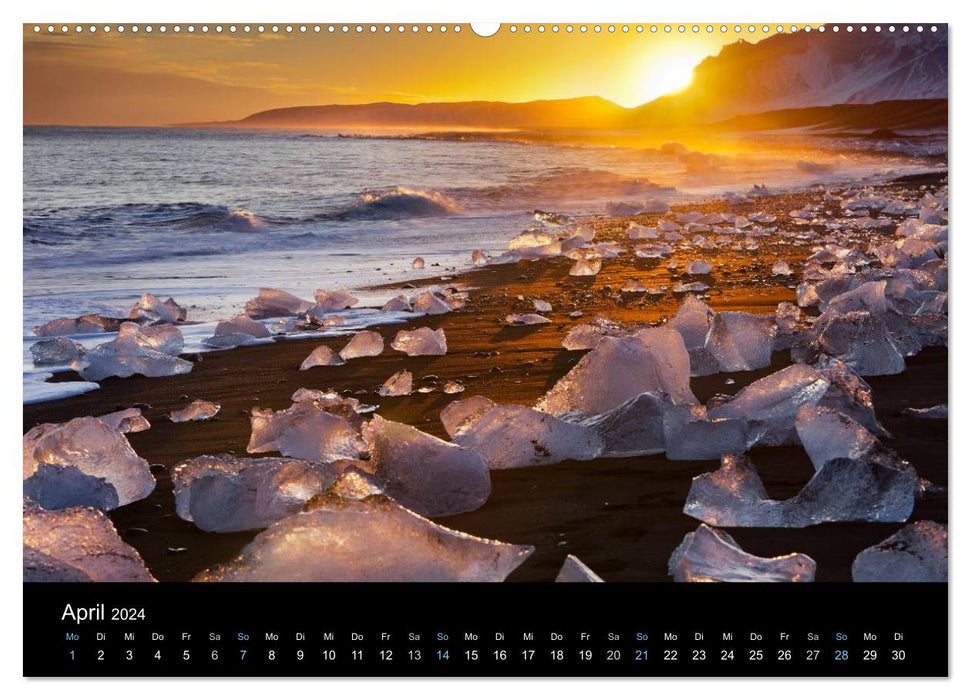 Dream destination Iceland 2024 (CALVENDO Premium Wall Calendar 2024) 