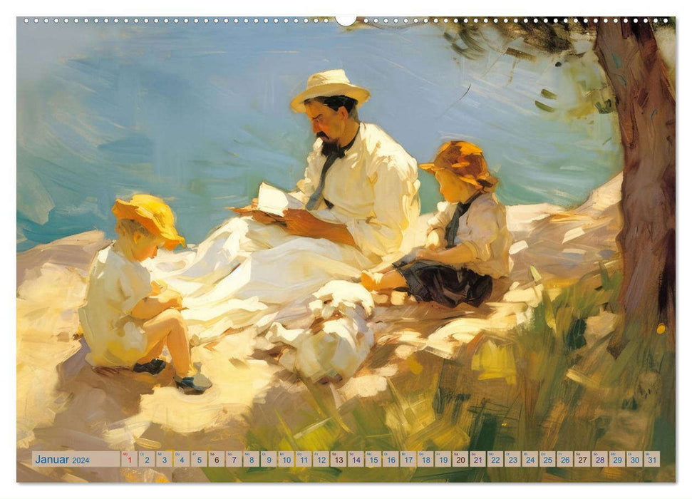 Zeichen der Liebe Impressionistische Bilder (CALVENDO Premium Wandkalender 2024)