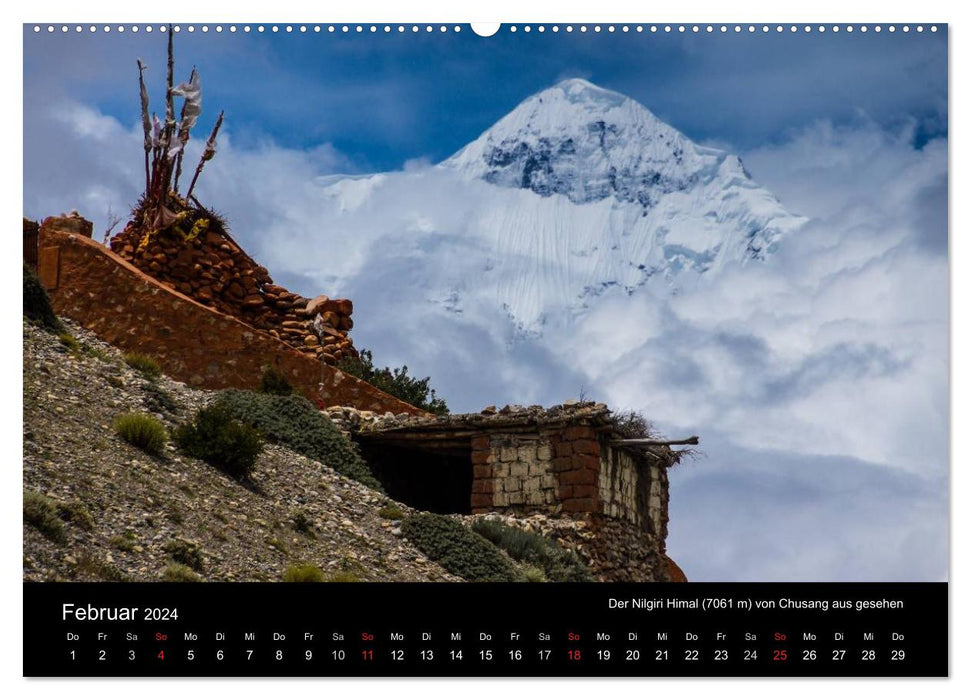 MUSTANG - the hidden kingdom in the Himalayas (CALVENDO wall calendar 2024) 