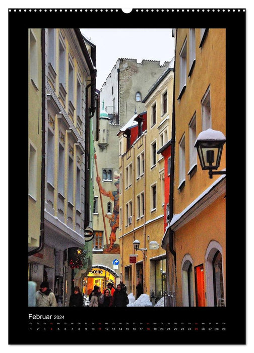 Alleys and towers in Regensburg (CALVENDO Premium Wall Calendar 2024) 