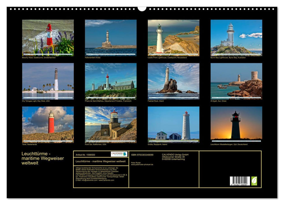 Lighthouses - maritime signposts worldwide (CALVENDO wall calendar 2024) 