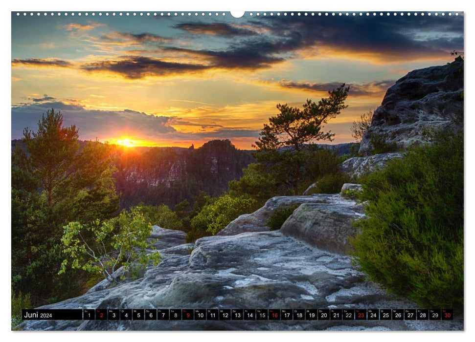 Pictures from the Saxon Switzerland National Park (CALVENDO wall calendar 2024) 