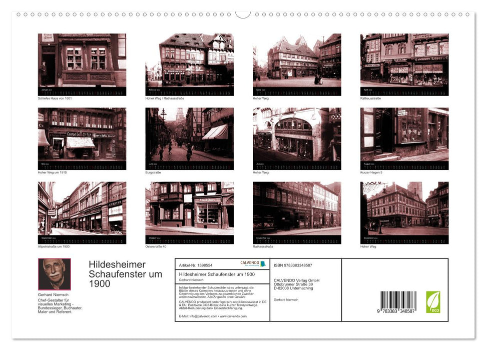 Hildesheimer Schaufenster um 1900 (CALVENDO Premium Wandkalender 2024)