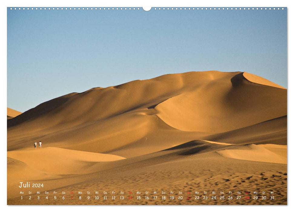 On the road in the Taklamakan Desert (CALVENDO Premium Wall Calendar 2024) 