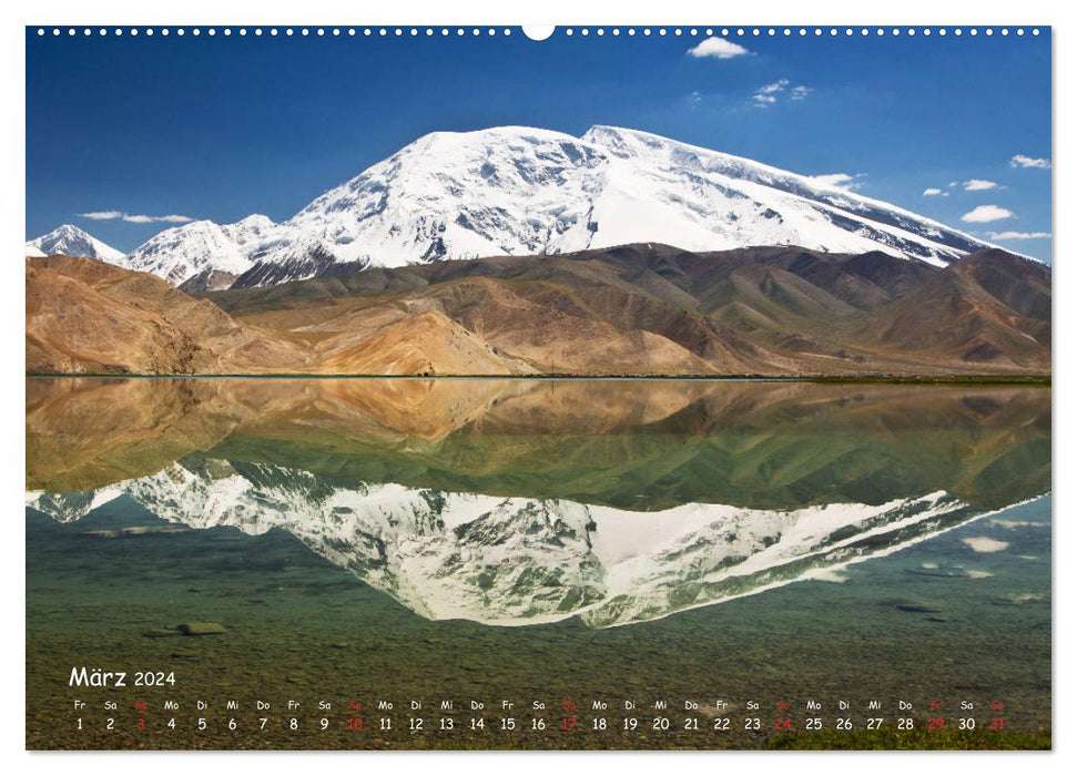 Fascinating landscapes along the Chinese Silk Road (CALVENDO Premium Wall Calendar 2024) 
