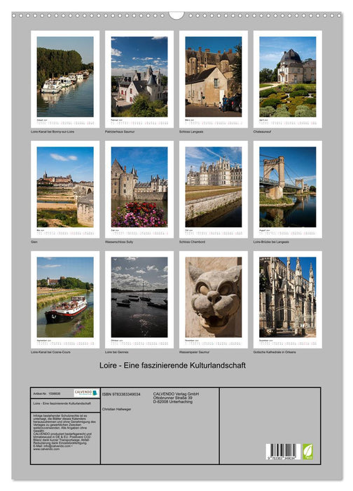 Loire - A fascinating cultural landscape (CALVENDO wall calendar 2024) 