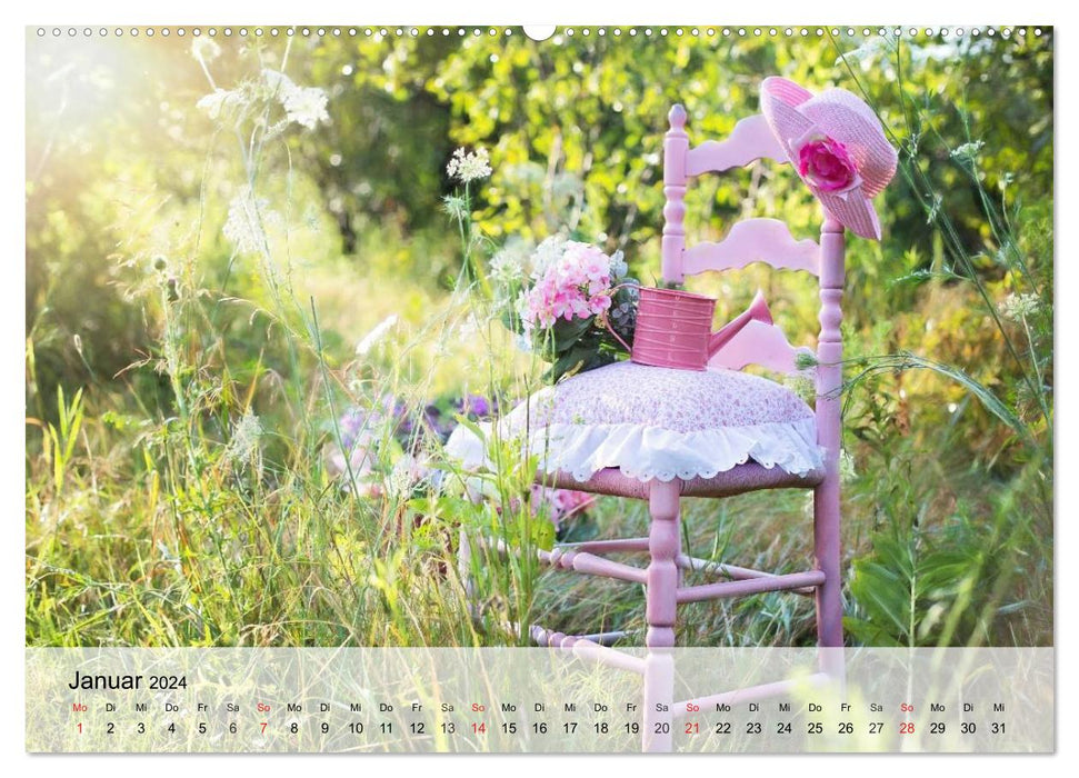 Landhaus-Romantik. Die Farben des Sommers (CALVENDO Premium Wandkalender 2024)