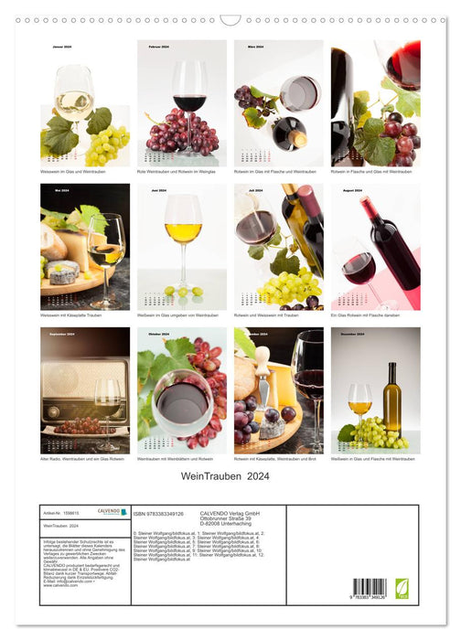 WineGrapes 2024 (CALVENDO wall calendar 2024) 