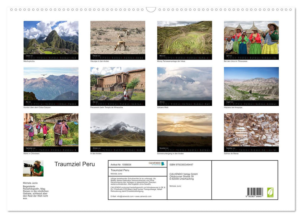 Dream destination Peru (CALVENDO wall calendar 2024) 