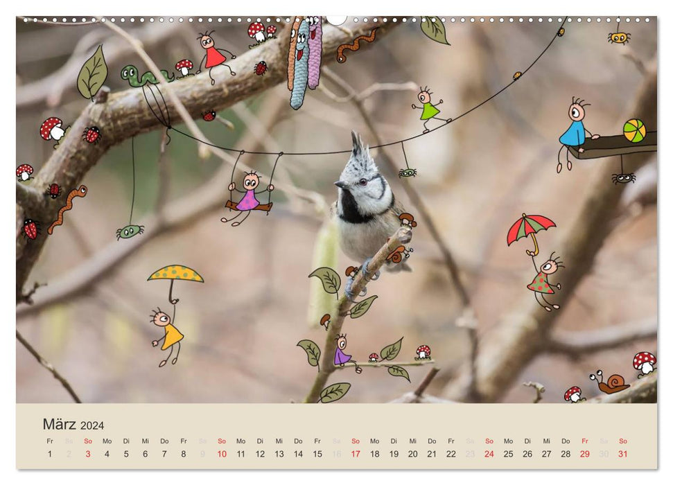 The life of the little pankies (CALVENDO Premium wall calendar 2024) 