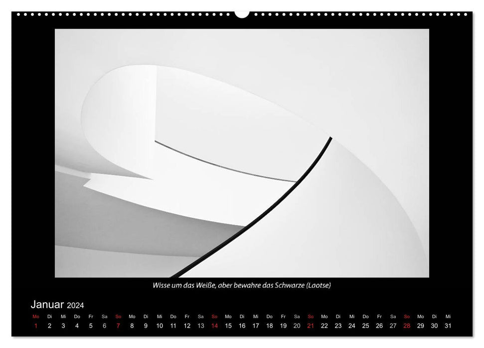 Black and White (CALVENDO Premium Wall Calendar 2024) 