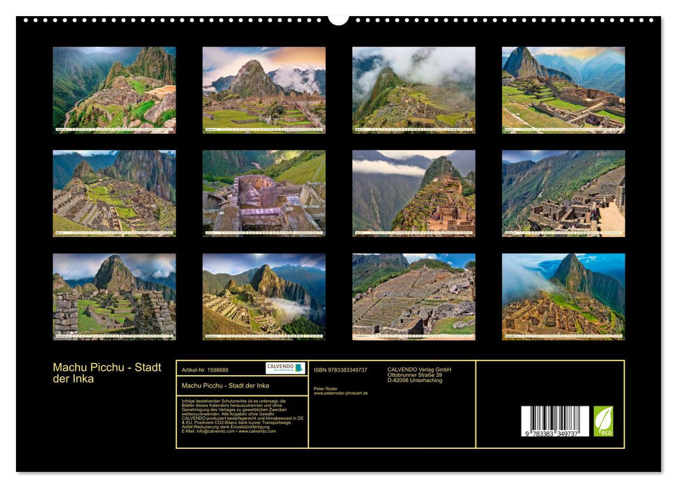 Machu Picchu - City of the Incas (CALVENDO Premium Wall Calendar 2024) 