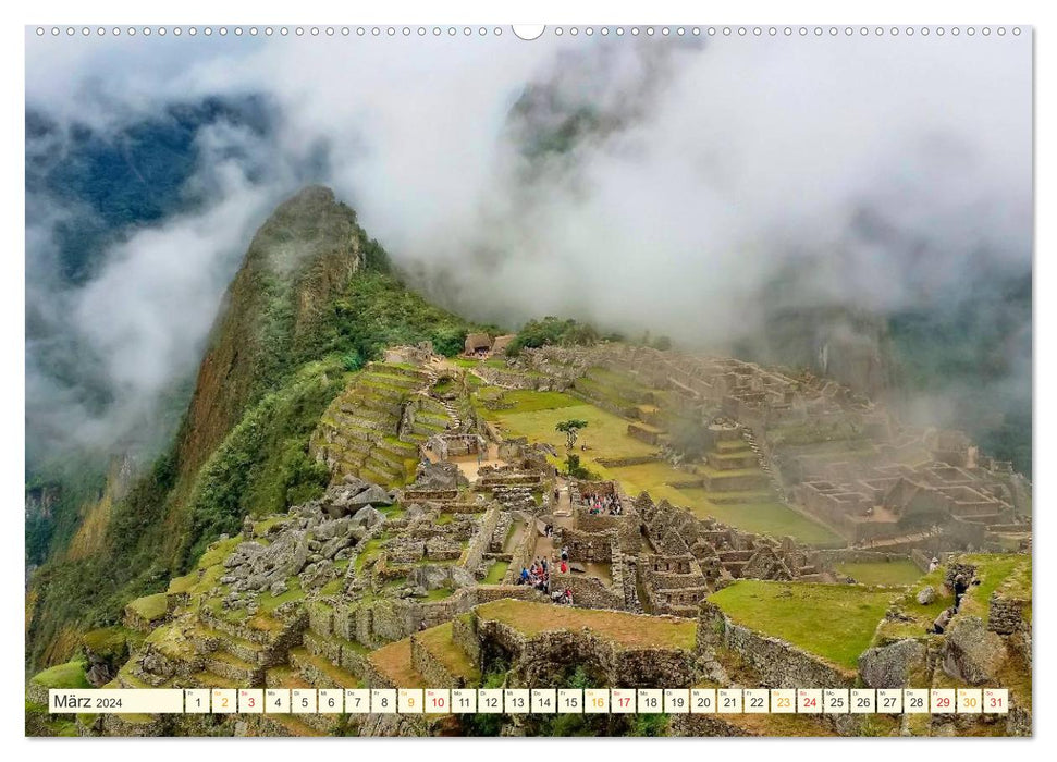 Machu Picchu - City of the Incas (CALVENDO Premium Wall Calendar 2024) 