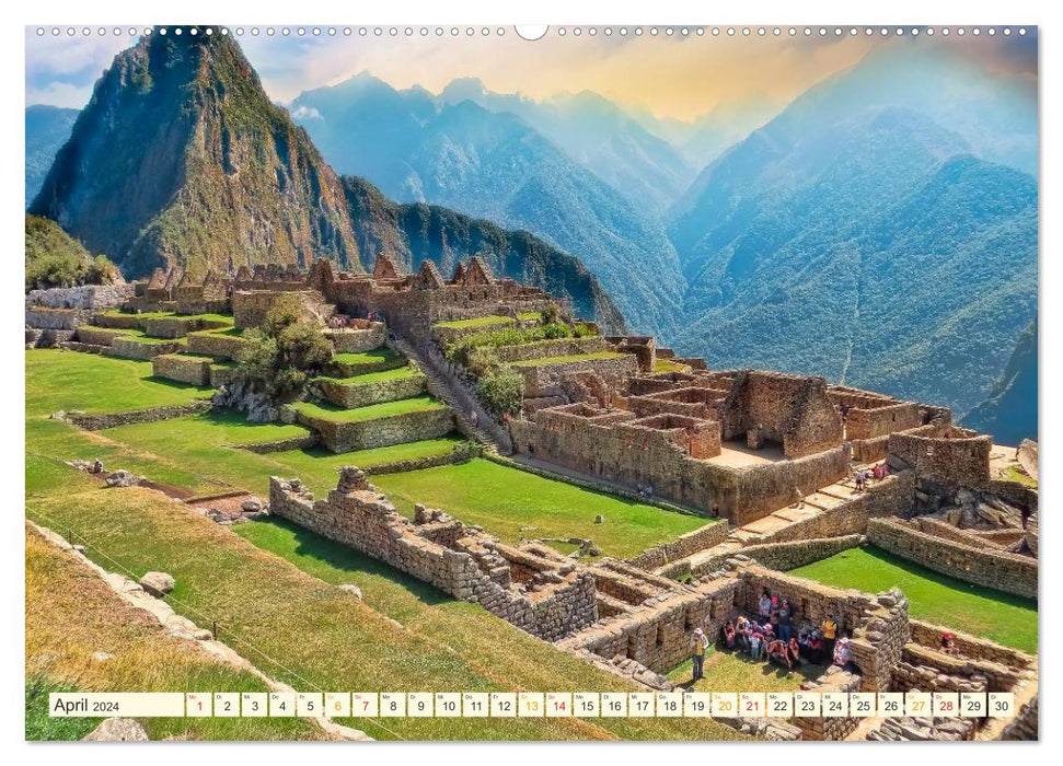 Machu Picchu - City of the Incas (CALVENDO Premium Wall Calendar 2024) 