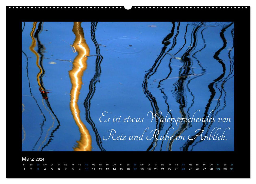 Goethes Blau. Gedanken zur Farbe (CALVENDO Premium Wandkalender 2024)