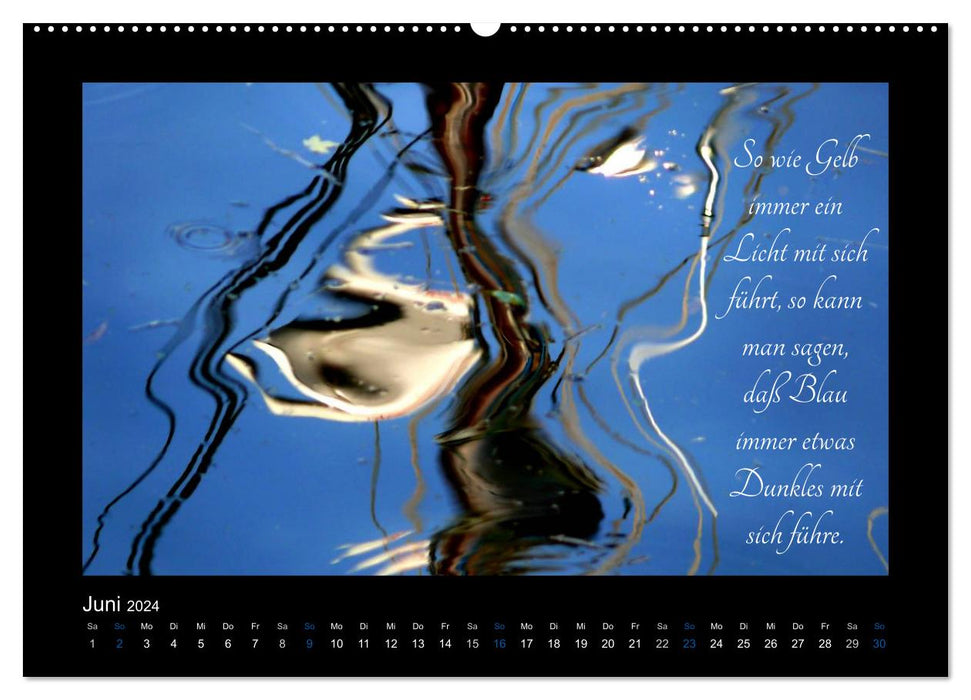 Goethes Blau. Gedanken zur Farbe (CALVENDO Premium Wandkalender 2024)
