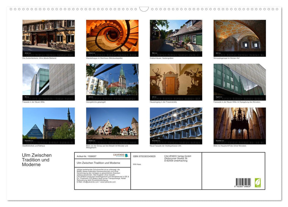 Ulm – Between tradition and modernity (CALVENDO wall calendar 2024) 