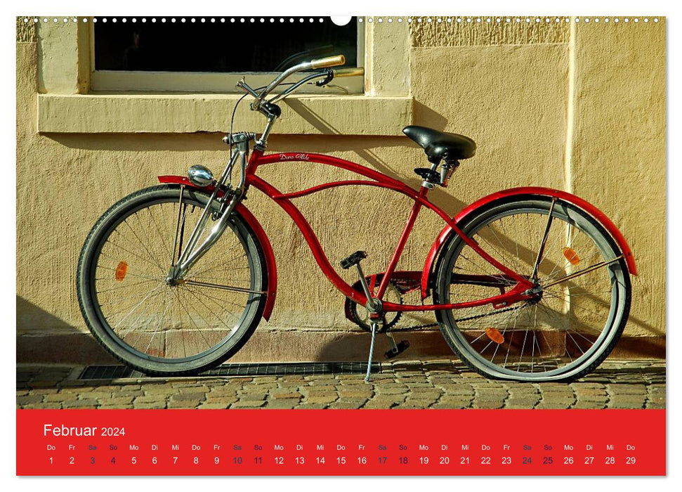 By bike through 2024 (CALVENDO Premium Wall Calendar 2024) 