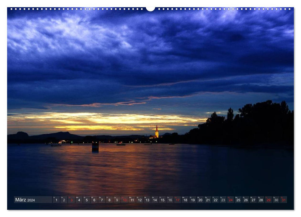 Lake Constance at the blue hour (CALVENDO wall calendar 2024) 