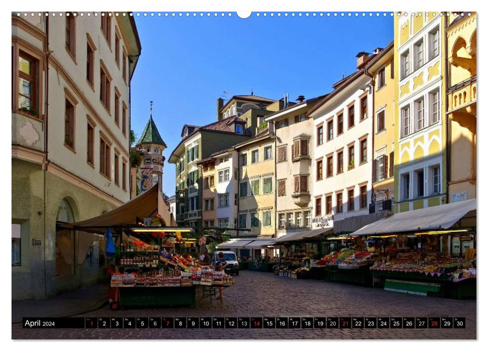 Bolzano - Tyrolean tradition with Mediterranean charm (CALVENDO wall calendar 2024) 