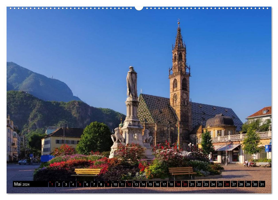 Bolzano - Tyrolean tradition with Mediterranean charm (CALVENDO wall calendar 2024) 