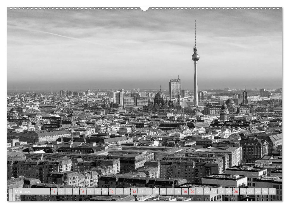 Vues de Berlin en noir et blanc (Calendrier mural CALVENDO Premium 2024) 