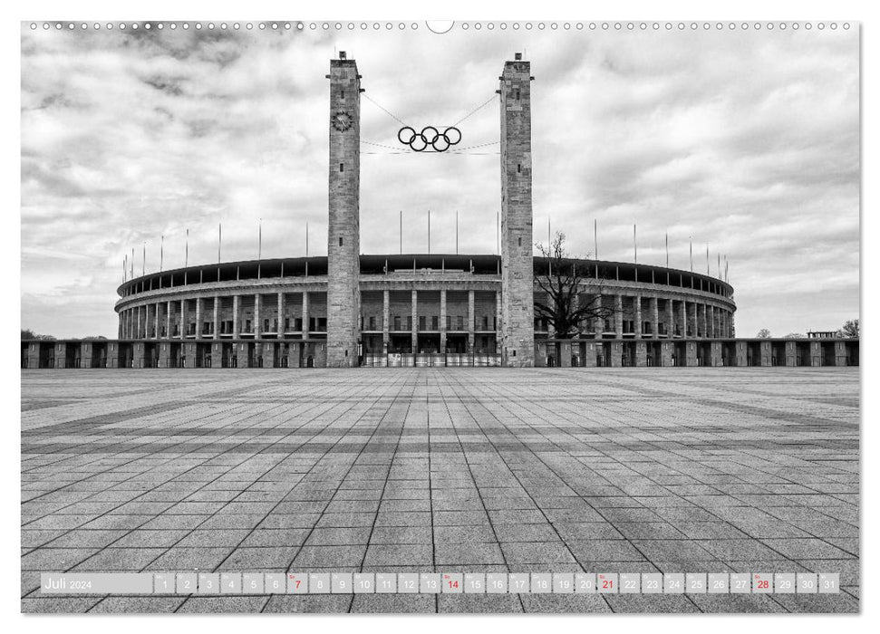 Vues de Berlin en noir et blanc (Calendrier mural CALVENDO Premium 2024) 