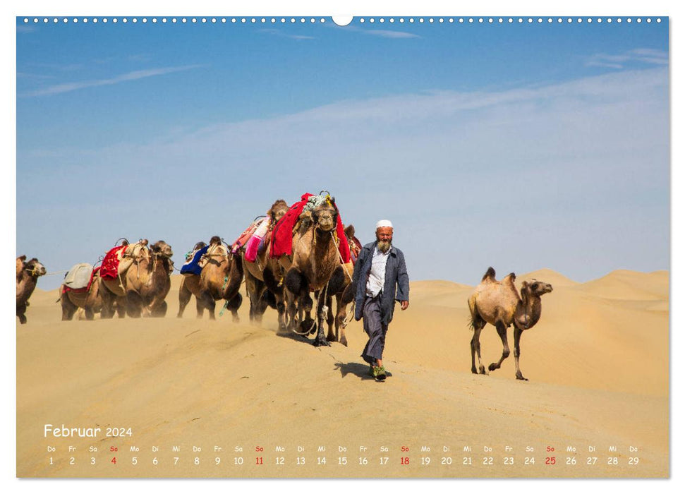 Unterwegs in der Taklamakan Wüste (CALVENDO Wandkalender 2024)