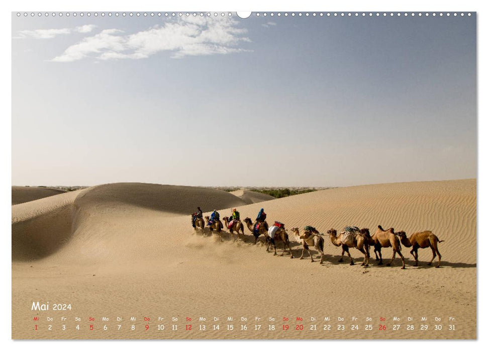 Unterwegs in der Taklamakan Wüste (CALVENDO Wandkalender 2024)