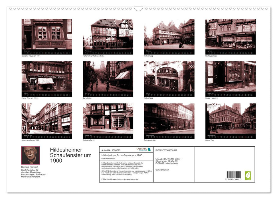 Hildesheimer Schaufenster um 1900 (CALVENDO Wandkalender 2024)