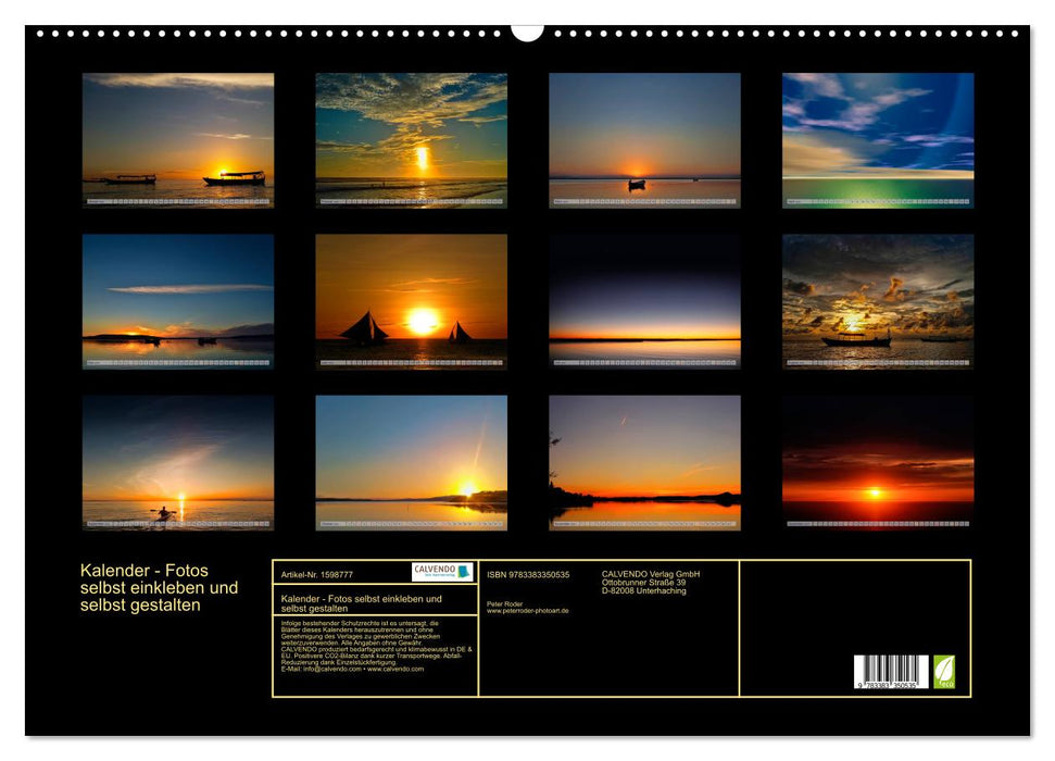 Calendar - stick in photos yourself and design them yourself (CALVENDO wall calendar 2024) 