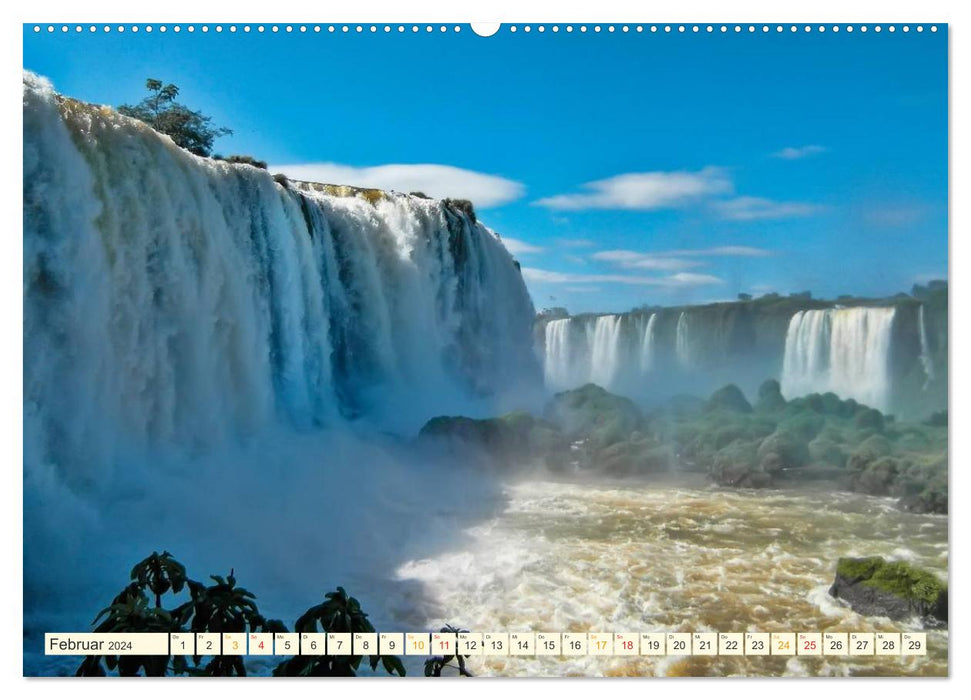 Iguazu Waterfalls - South America (CALVENDO Premium Wall Calendar 2024) 