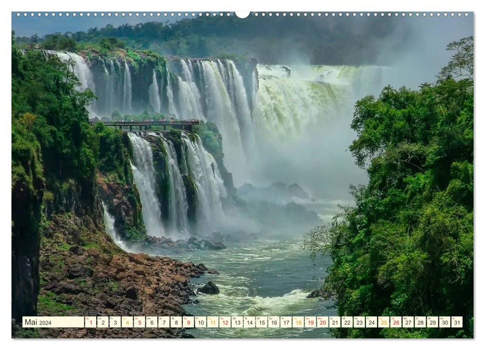 Iguazu Wasserfälle - Südamerika (CALVENDO Premium Wandkalender 2024)