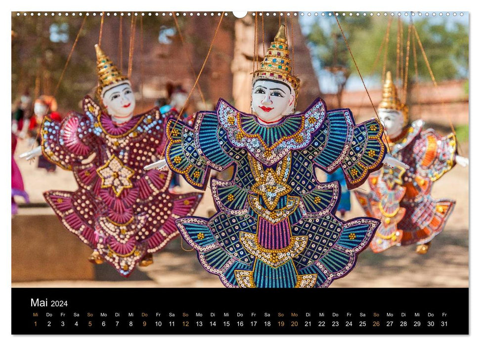 Temples de Bagan (Calvendo Premium Calendrier mural 2024) 