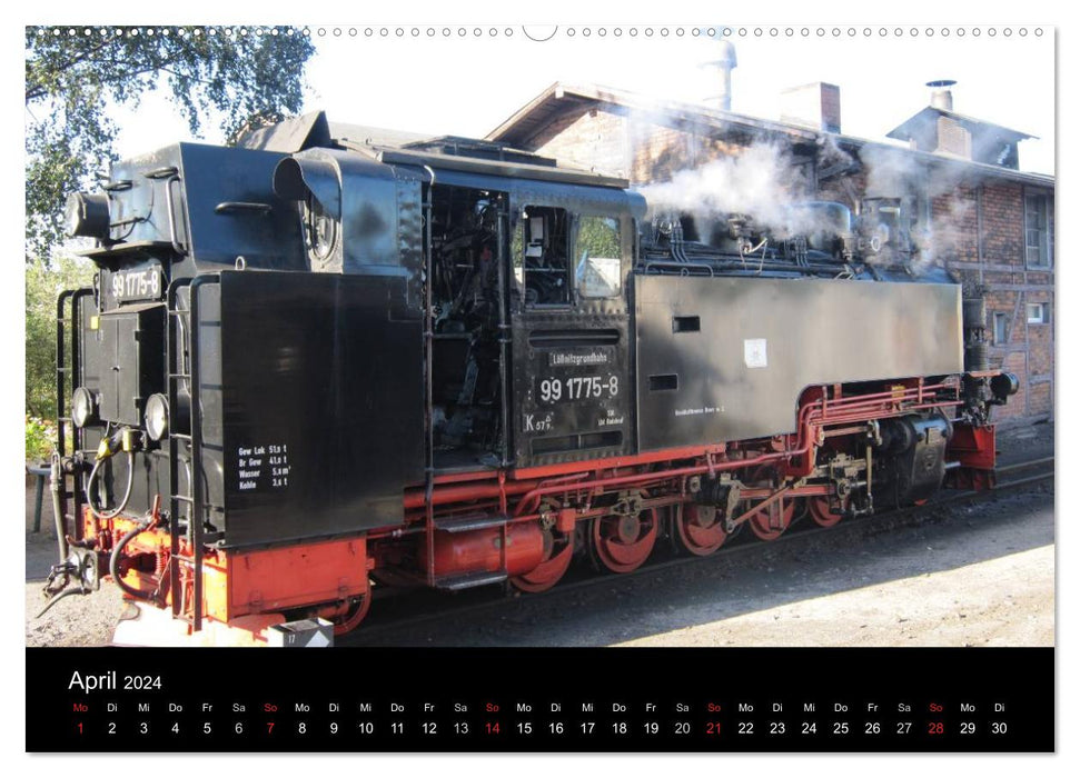 Chemins de fer à vapeur saxons 2024 (calendrier mural CALVENDO 2024) 