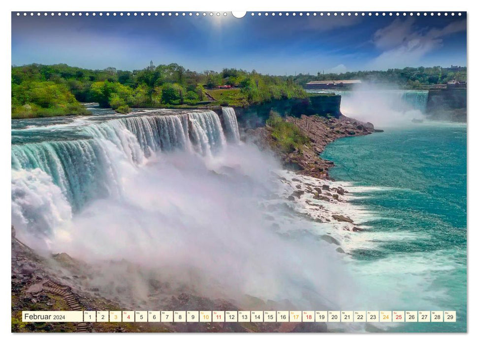 Niagarafälle - American Falls und Horseshoe Fall (CALVENDO Premium Wandkalender 2024)