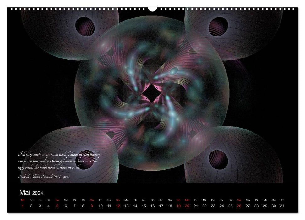 Order and chaos - quotes and graphics 2024 (CALVENDO wall calendar 2024) 