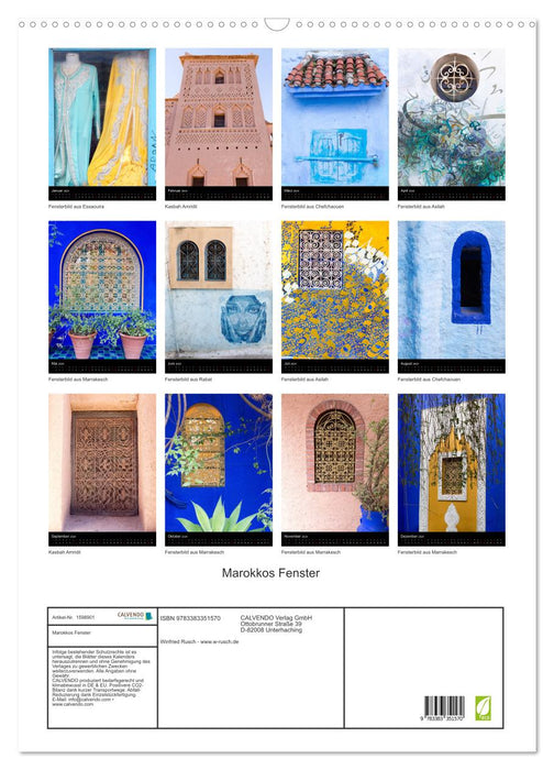 Fenêtre du Maroc (Calendrier mural CALVENDO 2024) 